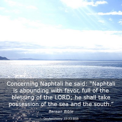 Picture 03 - Deuteronomy 33:23 BSB - Concerning Naphtali he said: “Naphtali is - Bible Verse Picture
