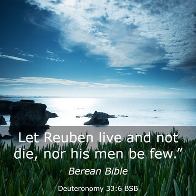 Picture 03 - Deuteronomy 33:6 BSB - Let Reuben live and not die, nor his men be - Bible Verse Picture