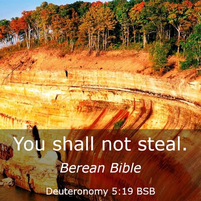 Picture 03 - Deuteronomy 5:19 BSB - You shall not - Bible Verse Picture