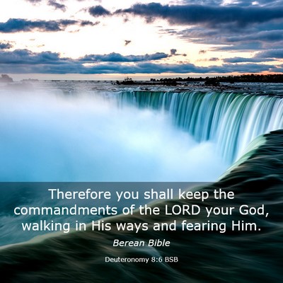Picture 03 - Deuteronomy 8:6 BSB - Therefore you shall keep the commandments of the - Bible Verse Picture