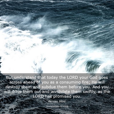 Picture 03 - Deuteronomy 9:3 BSB - But understand that today the LORD your God goes - Bible Verse Picture