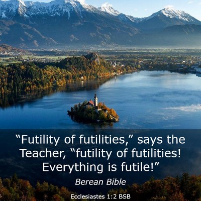 Picture 03 - Ecclesiastes 1:2 BSB - “Futility of futilities,” says the Teacher, - Bible Verse Picture