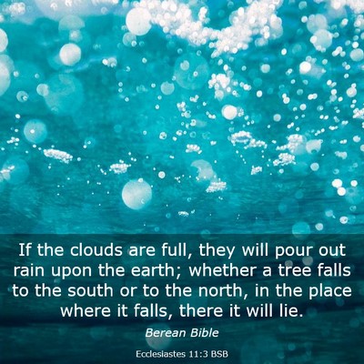 Picture 03 - Ecclesiastes 11:3 BSB - If the clouds are full, they will pour out rain - Bible Verse Picture