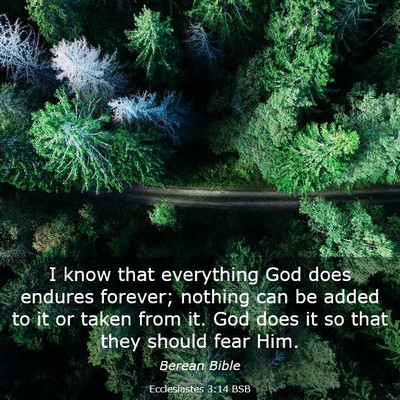 Picture 03 - Ecclesiastes 3:14 BSB - I know that everything God does endures forever; - Bible Verse Picture