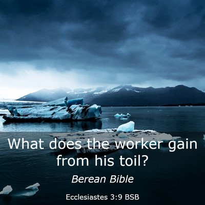 Picture 03 - Ecclesiastes 3:9 BSB - What does the worker gain from his - Bible Verse Picture