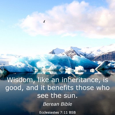 Picture 03 - Ecclesiastes 7:11 BSB - Wisdom, like an inheritance, is good, and it - Bible Verse Picture