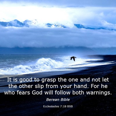 Picture 03 - Ecclesiastes 7:18 BSB - It is good to grasp the one and not let the other - Bible Verse Picture