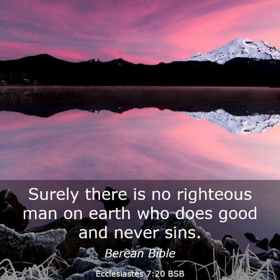 Picture 03 - Ecclesiastes 7:20 BSB - Surely there is no righteous man on earth who - Bible Verse Picture