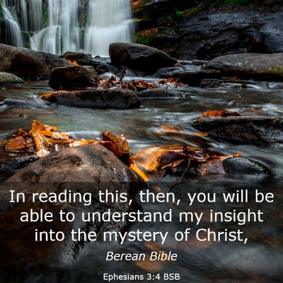 Picture 03 - Ephesians 3:4 BSB - In reading this, then, you will be able to - Bible Verse Picture