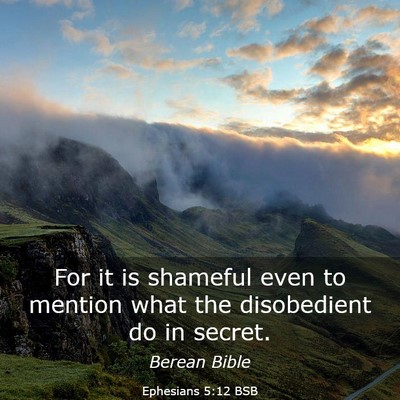 Picture 03 - Ephesians 5:12 BSB - For it is shameful even to mention what the - Bible Verse Picture
