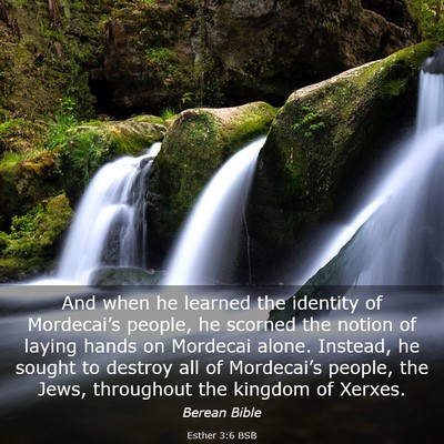 Picture 03 - Esther 3:6 BSB - And when he learned the identity of Mordecai’s - Bible Verse Picture