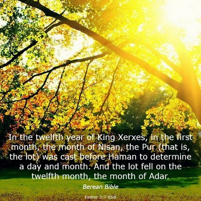 Picture 03 - Esther 3:7 BSB - In the twelfth year of King Xerxes, in the first - Bible Verse Picture