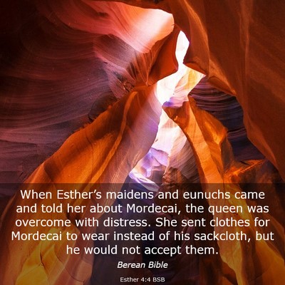 Picture 03 - Esther 4:4 BSB - When Esther’s maidens and eunuchs came and told - Bible Verse Picture