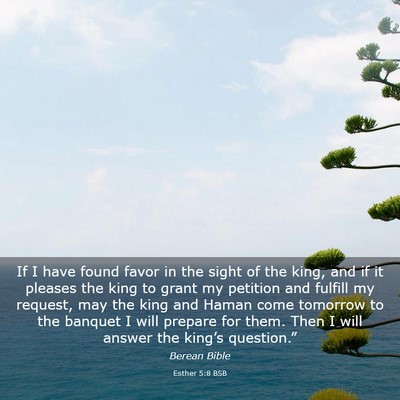 Picture 03 - Esther 5:8 BSB - If I have found favor in the sight of the king, - Bible Verse Picture