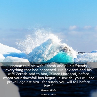 Picture 03 - Esther 6:13 BSB - Haman told his wife Zeresh and all his friends - Bible Verse Picture