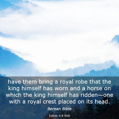 Picture 03 - Esther 6:8 BSB - have them bring a royal robe that the king - Bible Verse Picture