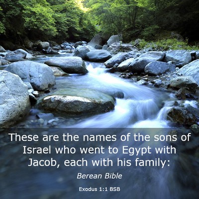 Picture 03 - Exodus 1:1 BSB - These are the names of the sons of Israel who - Bible Verse Picture