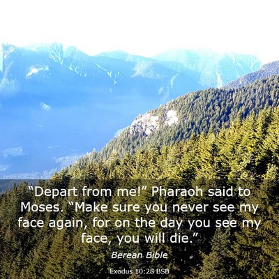 Picture 03 - Exodus 10:28 BSB - “Depart from me!” Pharaoh said to Moses. - Bible Verse Picture