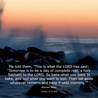 Picture 03 - Exodus 16:23 BSB - He told them, “This is what the LORD has said: - Bible Verse Picture