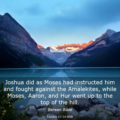 Picture 03 - Exodus 17:10 BSB - Joshua did as Moses had instructed him and fought - Bible Verse Picture