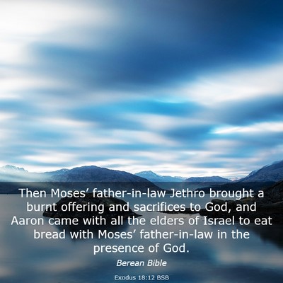 Picture 03 - Exodus 18:12 BSB - Then Moses’ father-in-law Jethro brought a - Bible Verse Picture
