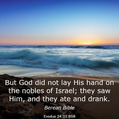 Picture 03 - Exodus 24:11 BSB - But God did not lay His hand on the nobles of - Bible Verse Picture