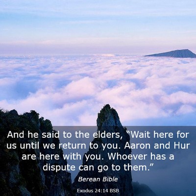 Picture 03 - Exodus 24:14 BSB - And he said to the elders, “Wait here for us - Bible Verse Picture