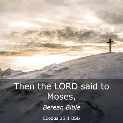 Picture 03 - Exodus 25:1 BSB - Then the LORD said to - Bible Verse Picture