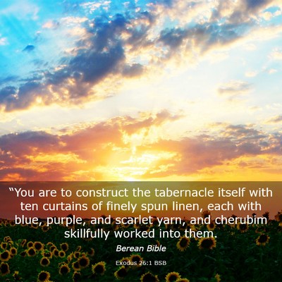 Picture 03 - Exodus 26:1 BSB - “You are to construct the tabernacle itself - Bible Verse Picture