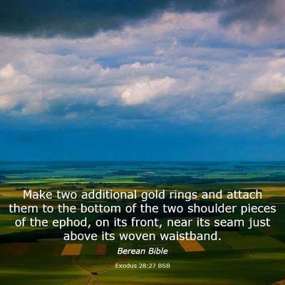 Picture 03 - Exodus 28:27 BSB - Make two additional gold rings and attach them to - Bible Verse Picture