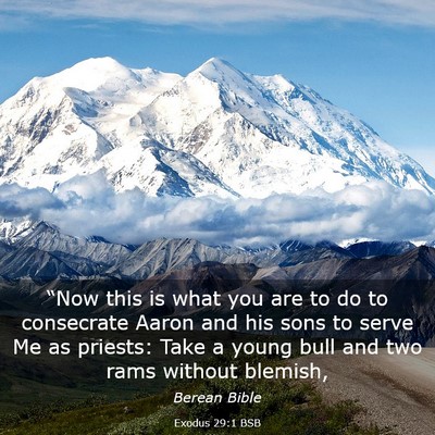 Picture 03 - Exodus 29:1 BSB - “Now this is what you are to do to consecrate - Bible Verse Picture