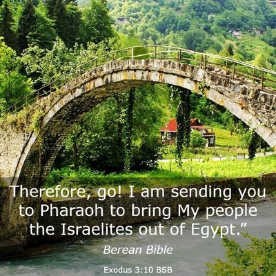 Picture 03 - Exodus 3:10 BSB - Therefore, go! I am sending you to Pharaoh to - Bible Verse Picture