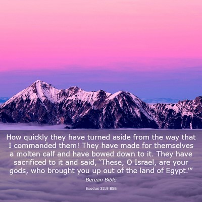 Picture 03 - Exodus 32:8 BSB - How quickly they have turned aside from the way - Bible Verse Picture