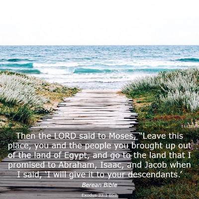 Picture 03 - Exodus 33:1 BSB - Then the LORD said to Moses, “Leave this place, - Bible Verse Picture