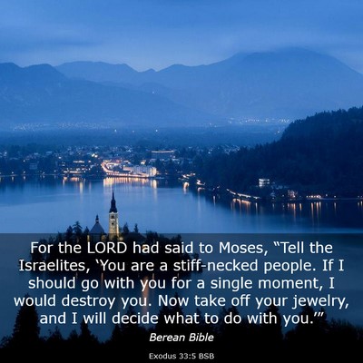 Picture 03 - Exodus 33:5 BSB - For the LORD had said to Moses, “Tell the - Bible Verse Picture