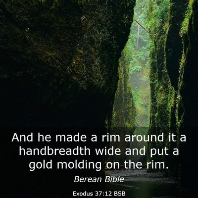 Picture 03 - Exodus 37:12 BSB - And he made a rim around it a handbreadth wide - Bible Verse Picture