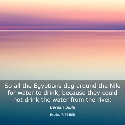 Picture 03 - Exodus 7:24 BSB - So all the Egyptians dug around the Nile for - Bible Verse Picture