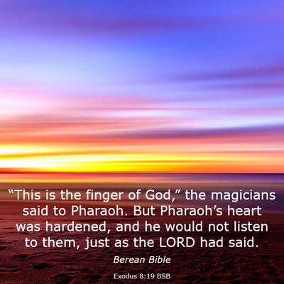 Picture 03 - Exodus 8:19 BSB - “This is the finger of God,” the magicians - Bible Verse Picture