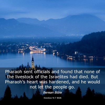 Picture 03 - Exodus 9:7 BSB - Pharaoh sent officials and found that none of the - Bible Verse Picture
