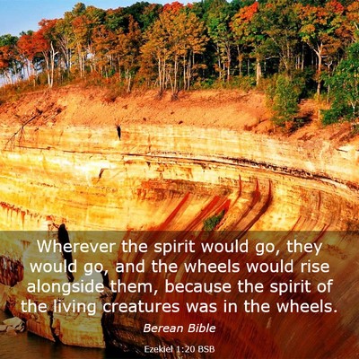 Picture 03 - Ezekiel 1:20 BSB - Wherever the spirit would go, they would go, and - Bible Verse Picture