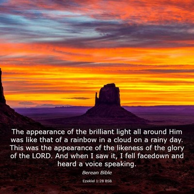 Picture 03 - Ezekiel 1:28 BSB - The appearance of the brilliant light all around - Bible Verse Picture