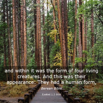 Picture 03 - Ezekiel 1:5 BSB - and within it was the form of four living - Bible Verse Picture