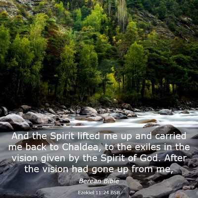 Picture 03 - Ezekiel 11:24 BSB - And the Spirit lifted me up and carried me back - Bible Verse Picture