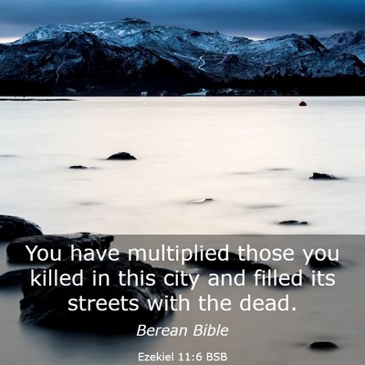 Picture 03 - Ezekiel 11:6 BSB - You have multiplied those you killed in this city - Bible Verse Picture