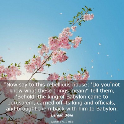 Picture 03 - Ezekiel 17:12 BSB - “Now say to this rebellious house: ‘Do you - Bible Verse Picture