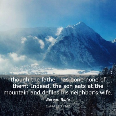 Picture 03 - Ezekiel 18:11 BSB - though the father has done none of them: Indeed, - Bible Verse Picture