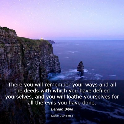 Picture 03 - Ezekiel 20:43 BSB - There you will remember your ways and all the - Bible Verse Picture