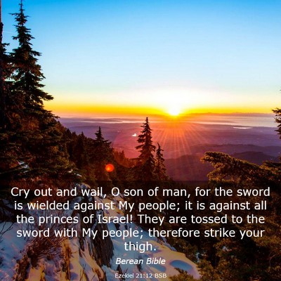 Picture 03 - Ezekiel 21:12 BSB - Cry out and wail, O son of man, for the sword is - Bible Verse Picture