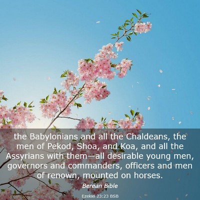 Picture 03 - Ezekiel 23:23 BSB - the Babylonians and all the Chaldeans, the men of - Bible Verse Picture