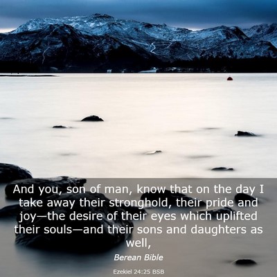 Picture 03 - Ezekiel 24:25 BSB - And you, son of man, know that on the day I take - Bible Verse Picture